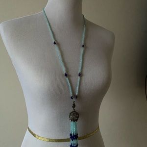 Crystals, and beaded necklace!! Super unique!!